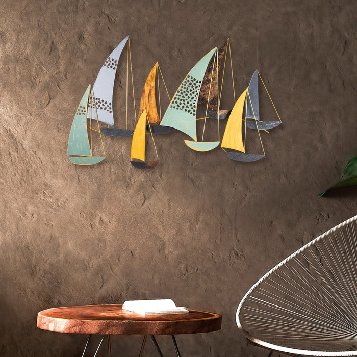 Wallity Yavuz Escultura de Pared de Metal Multicolor